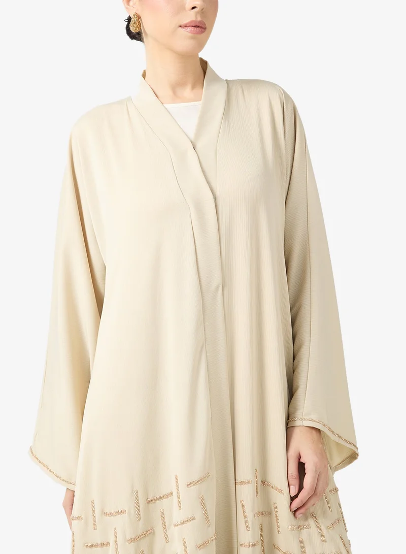 hayas closet  Abaya with pleat details for Women | Best Price UAE